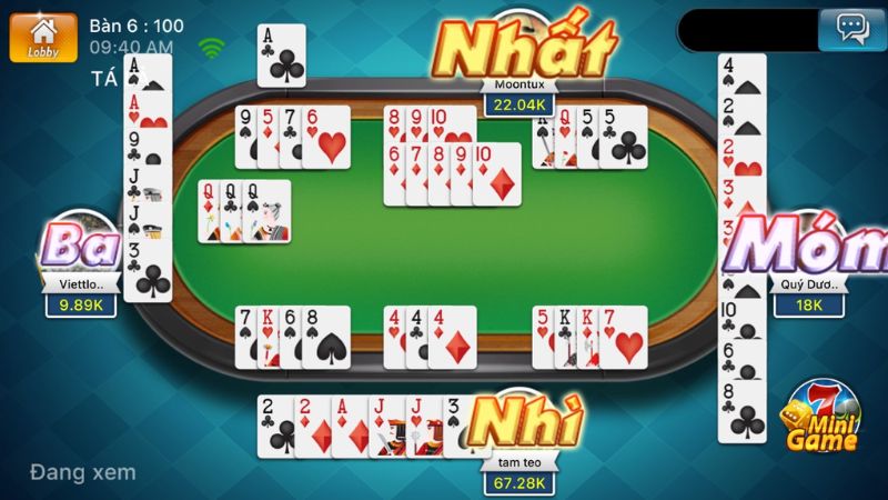 Phỏm tá lả tại Xo88 đồ họa sắc nét, và tương tác sống động với người chơi