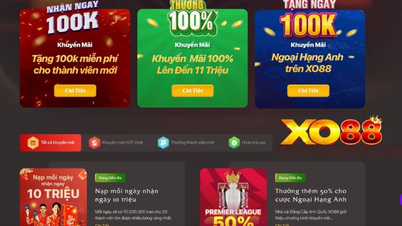 Xo88 không ngừng tổ chức các chương trình khuyến mãi hấp dẫn